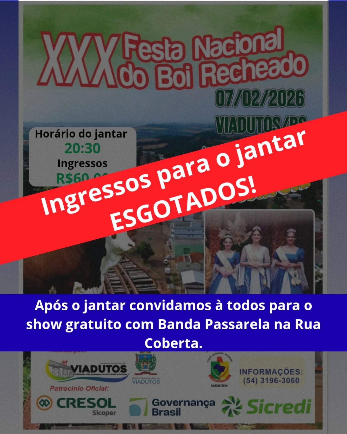 Imagem da Noticia: Ingressos esgotados para o Boi Recheado!